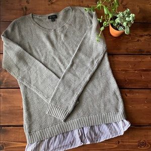 Gray knit sweater